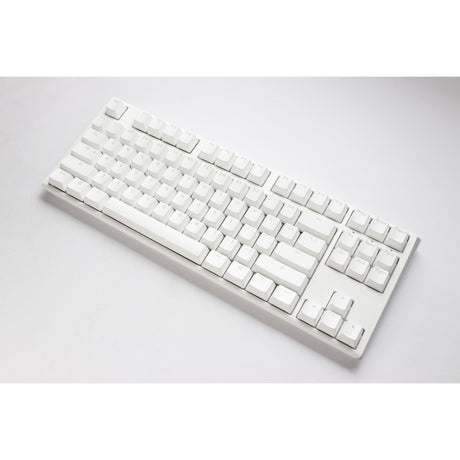 Klawiatura mechaniczna Ducky one 3, klasyczna, czysta biała tkl rgb (biała, układ amerykański (qwerty), wiśnia mx czerwona, 80% (tkl), diody rgb, podwójny strzał pbt, możliwość wymiany podczas pracy, mechanika szarlatanu)