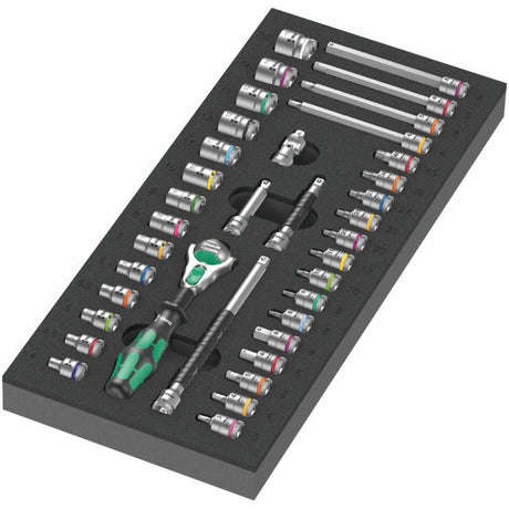 Wózek warsztatowy Wera 9700 Tool Rebel 1, 94-częściowy wózek narzędziowy (czarny, z 4 wkładkami z pianki gumowej z narzędziami)