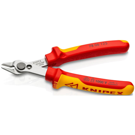 Szczypce dla elektroników Knipex Electronic Super Knips® VDE 78 06 125 (czerwony żółty)