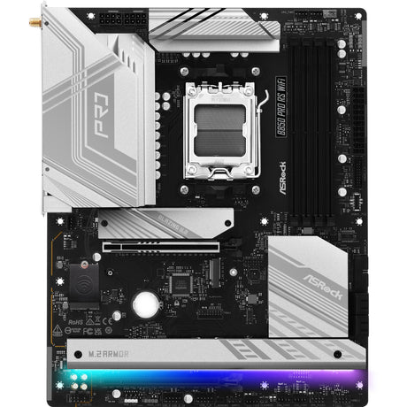 Płyta główna Asrock B850 Pro RS WiFi z gniazdem AM5 (RAID, 2,5 GB-LAN, WLAN, BT, dźwięk, ATX)