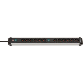 Brennerstuhl premium-alu-line gniazdo 12-pinowe 3 m h05vv-f 3g1.5 2x 6-pinowe gniazda przełączane