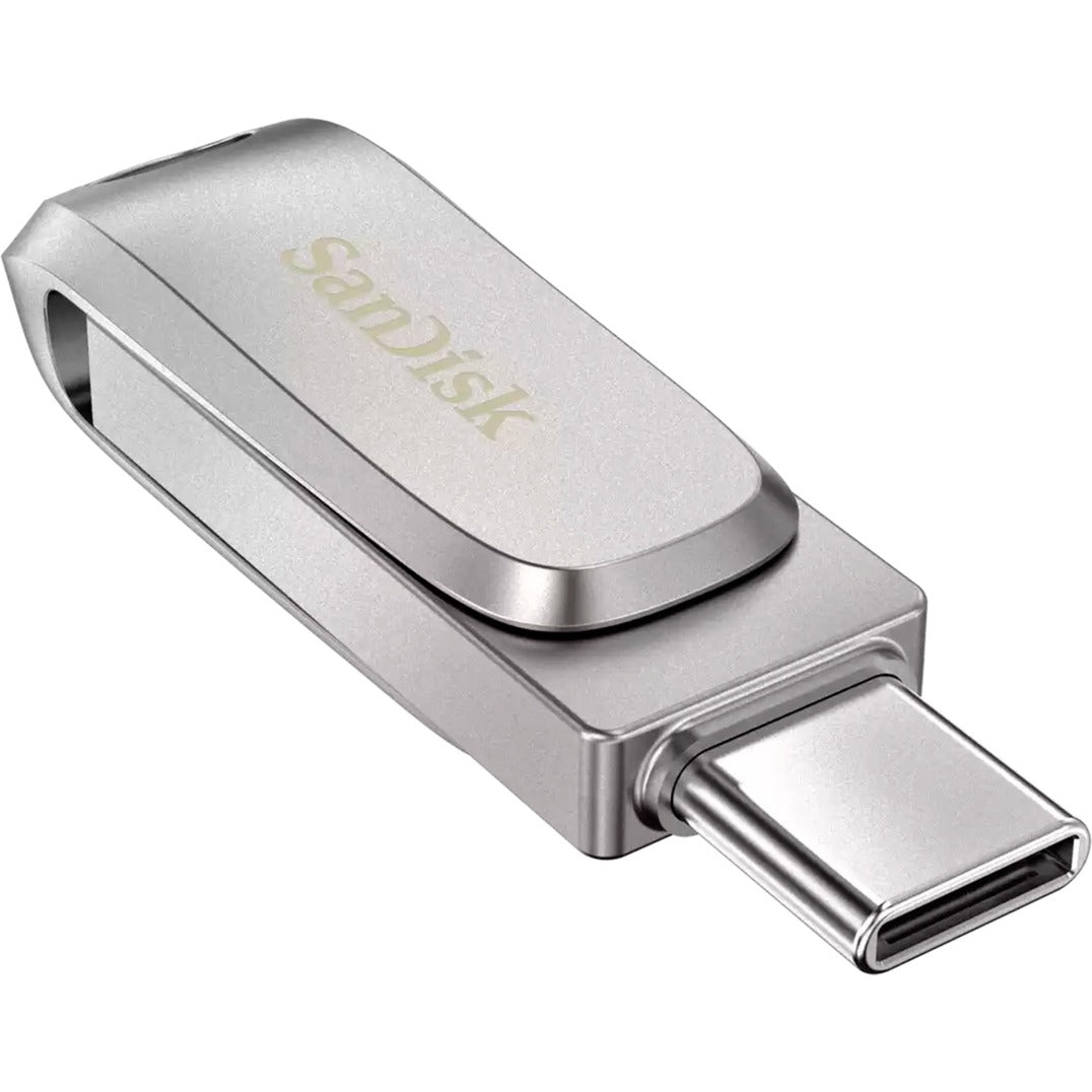 Luksusowa pamięć USB Sandisk Ultra Dual Drive 128 GB (srebrna, USB-A 3.2 gen. 1, USB-C 3.2 gen. 1)