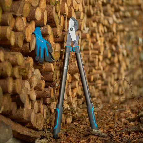 Nożyce do przycinania kowadeł Gardena Energycut pro l, z nacięciem kowadełkowym (szary turkusowy, 75 cm, do suchego drewna)
