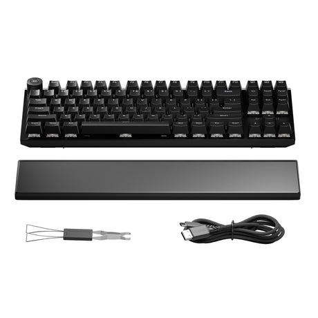 Be quiet! light mount tkl rgb mechanisch gaming toetsenbord (zwart, us lay-out (qwerty), silent v2 tactile, 80% (tkl))