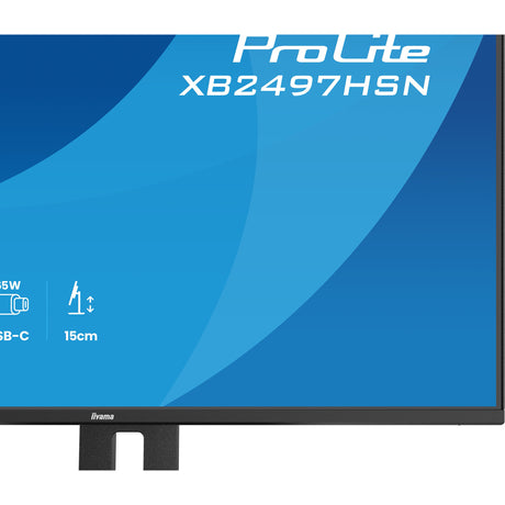 Monitor Iiyama prolite xb2497hsn-b1 23.8 (czarny (matowy), 100 Hz, HDMI, Display Port, USB-C, audio, LAN)