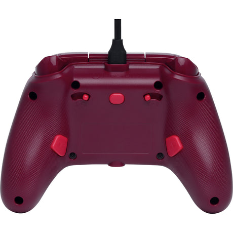 Kontroler Powera Advantage z kablem do serii Xbox x|s - red fire (czerwony, xbox series x|s, xbox one, PC)