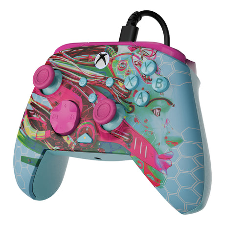 Zaawansowany przewodowy kontroler Turtle Beach PDP Rematch Glow (Android Dreams, Xbox Series X|S, Xbox One, PC)