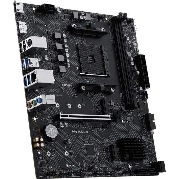 Msi pro b550m-b socket am4 moederbord (zwart, raid, gb-lan, sound, µatx)