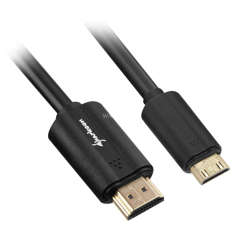 Adapter Sharkoon HDMI > mini HDMI 2.0 (czarny, 1 metr, 4k)