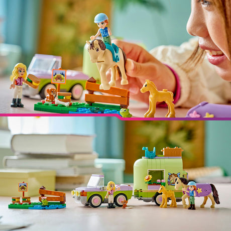 Przyczepka LEGO Friends 42695 z koniem i źrebakiem