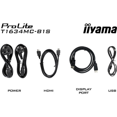Monitor dotykowy Iiyama prolite t1634mc-b1s 16 (czarny (matowy), 1x display port, 1x hdmi, 1x vga)