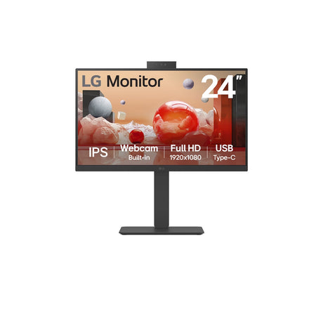 24ba850 Monitor 23,8 (czarny, HDMI, Display Port, audio, LAN, USB-C, kamera internetowa)