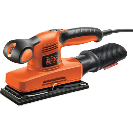 Szlifierka oscylacyjna Black+decker 240w 1 3 arkusze (czarno-pomarańczowa)