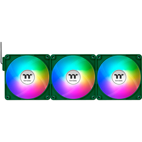 Thermaltake ct120 ex argb Sync wentylator chłodzący do komputera wyścigi zielony (zestaw 3 wentylatorów) wentylatory do obudowy (zielony, 3 sztuki, 120 x 120 x 25 mm, pwm)