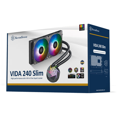 Chłodzenie wodne Silverstone vida 240 slim (czarne)