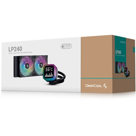 Chłodzenie wodne Deepcool LP240 (czarne, 4-pinowe złącze wentylatora PWM)