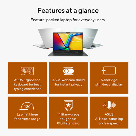 Laptop Asus vivobook go 15 e1504fa-bq5403w 15.6 (czarny | ryzen 5 40 | radeon 610m | 8 GB | 512 GB SSD)