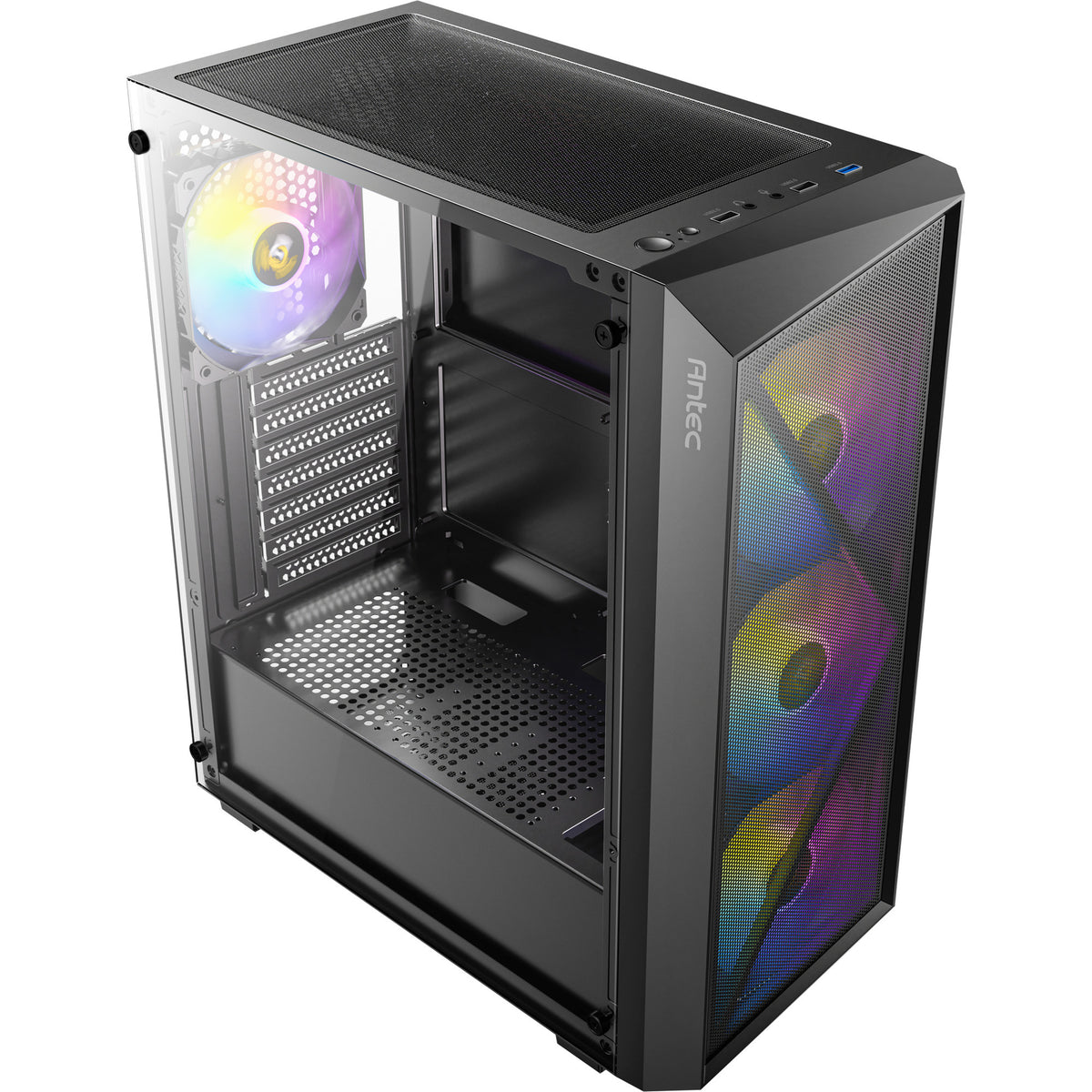 Obudowa midi tower Antec ax67 argb (czarna | 3x usb-a | szkło hartowane)