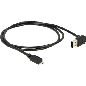 Delock Kabel męski USB-A 2.0 90° > micro-USB (czarny, 1 metr)