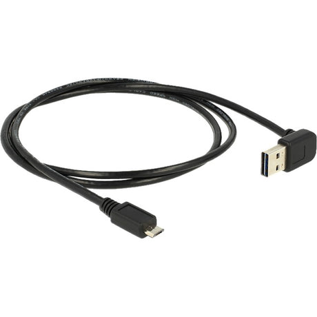 Delock Kabel męski USB-A 2.0 90° > micro-USB (czarny, 1 metr)