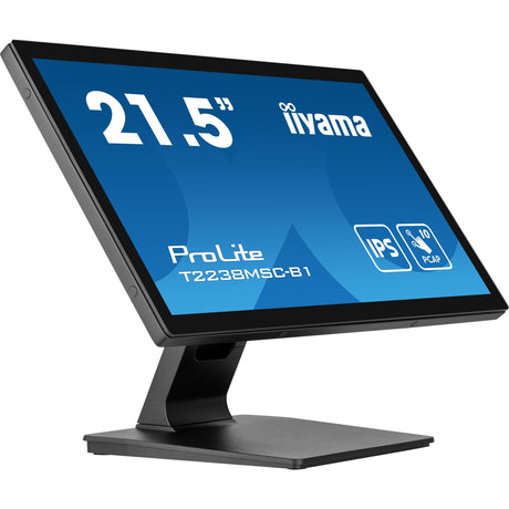 Monitor Iiyama prolite t2238msc-b1 21,5 z ekranem dotykowym (czarny (matowy), HDMI, display port, 2x USB-A, USB-B)