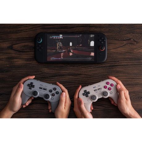 Gamepad Bluetooth 8bitdo pro 3 (jasnoszary czerwony, przełącznik 1 2, PC, Android, 2,4 GHz Bluetooth USB)