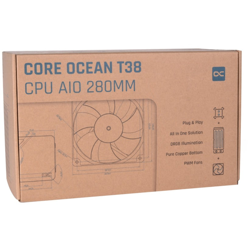 Chłodzenie wodne Alphacool Core Ocean T38 280 (czarne)