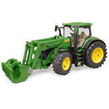 Bruder John Deere 7R 350 z modelem pojazdu z ładowaczem czołowym (03151)