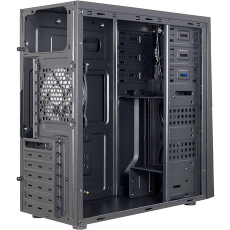 Obudowa midi tower Inter-tech b-02 rgb (czarna | 3x usb-a | rgb | okienko)