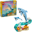 Lego® Creator Zwierzęta morskie 3 w 1: piękne delfiny - przebuduj na konika morskiego lub kraba - 31385