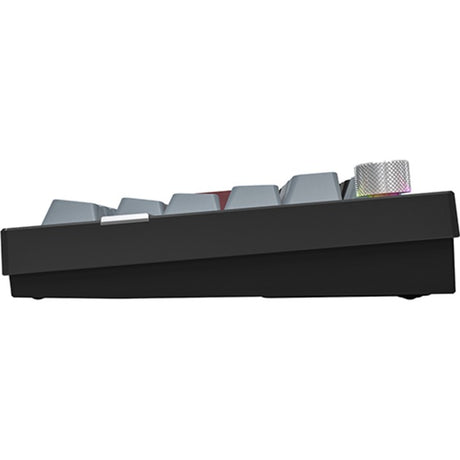 Klawiatura mechaniczna Montech mkey pro dark rgb (czarna, układ amerykański (qwerty), gateron g pro żółty, 75%, hot-swap, rgb, double-shot pbt, usb-c | 2,4 ghz | bluetooth 5.2)