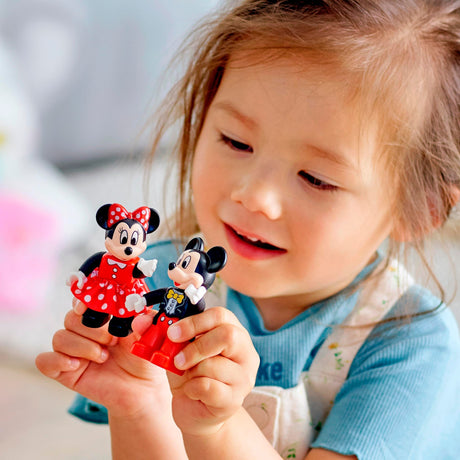 Lego duplo Urodzinowy pociąg Disneya Miki Minnie, zabawka do zbudowania dla małych dzieci 10941