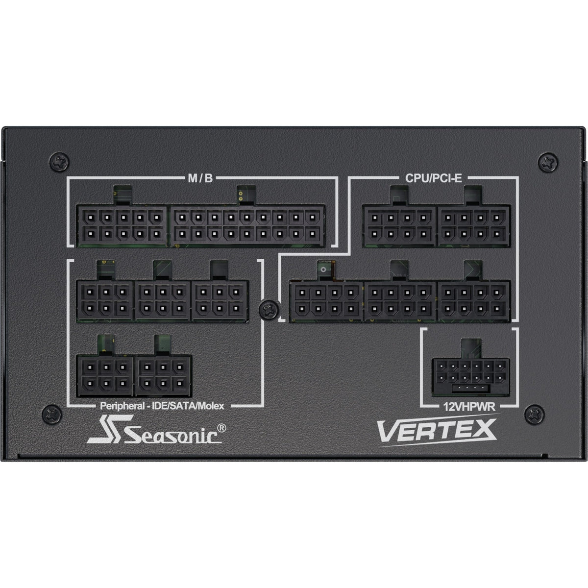 Modułowy zasilacz Seasonic Vertex GX-1200 o mocy 1200 W (czarny, 1x 12v-2x6, 3x pcie)