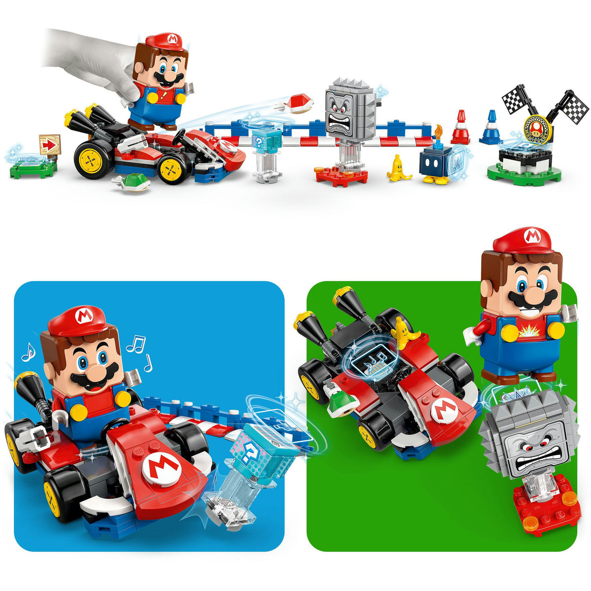 Lego® Super Mario™: Mario Kart™ — Interaktywny® Mario™ i standardowy gokart — 72043