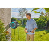 Gardena Skrzynka na wąż ścienny 35 m powerroll xl bęben na wąż (szary turkusowy, 35 metrów, akumulator i ładowarka nie wchodzą w skład zestawu, moc dla wszystkich sojuszy)