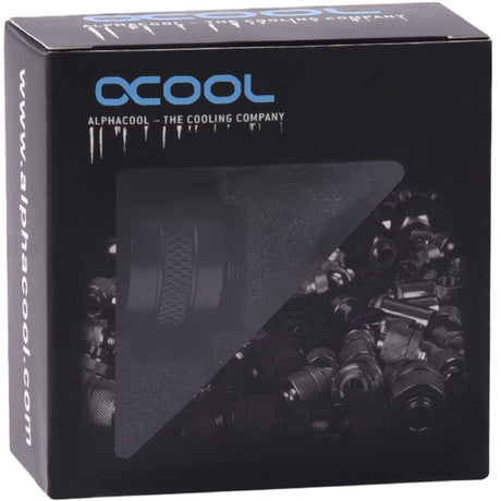 Złączka do rur twardych Alphacool eiszapfen pro 13 mm g1 4 - połączenie w kolorze głębokiej czerni (czarny (matowy))