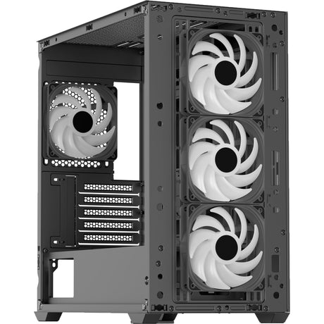 Obudowa mini tower Aerocool b301a (czarna | 1x USB-A | 1x USB-C | RGB)