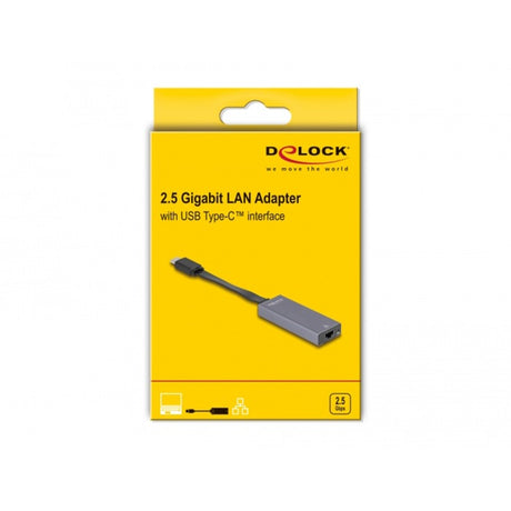 Delock Adapter sieciowy USB-C > 2.5 Gigabit LAN Slim (szary)