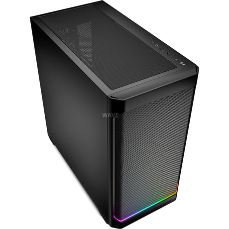 Obudowa mini tower Sharkoon mk4 rgb strip (czarna | 2x usb-a | 1x usb-c | rgb)