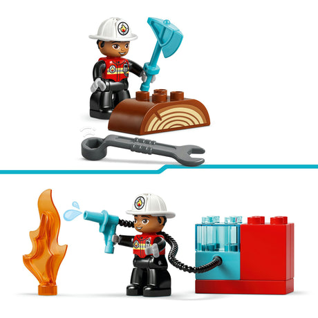 Lego Duplo Town 10473 wóz strażacki z wężem i strażakiem
