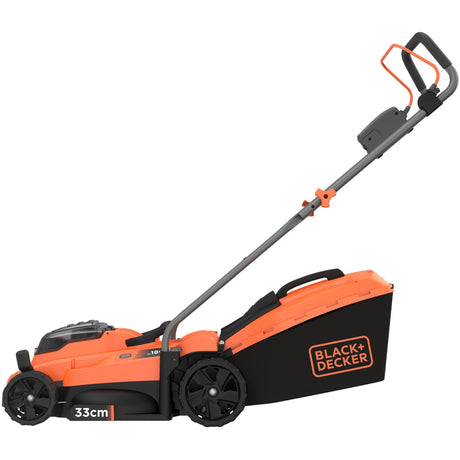 Kosiarka Black+decker bcmw3318l2-qw 2x 18 V (pomarańczowo-czarna, akumulator 2x 18 V 2,5 Ah i ładowarka w zestawie)