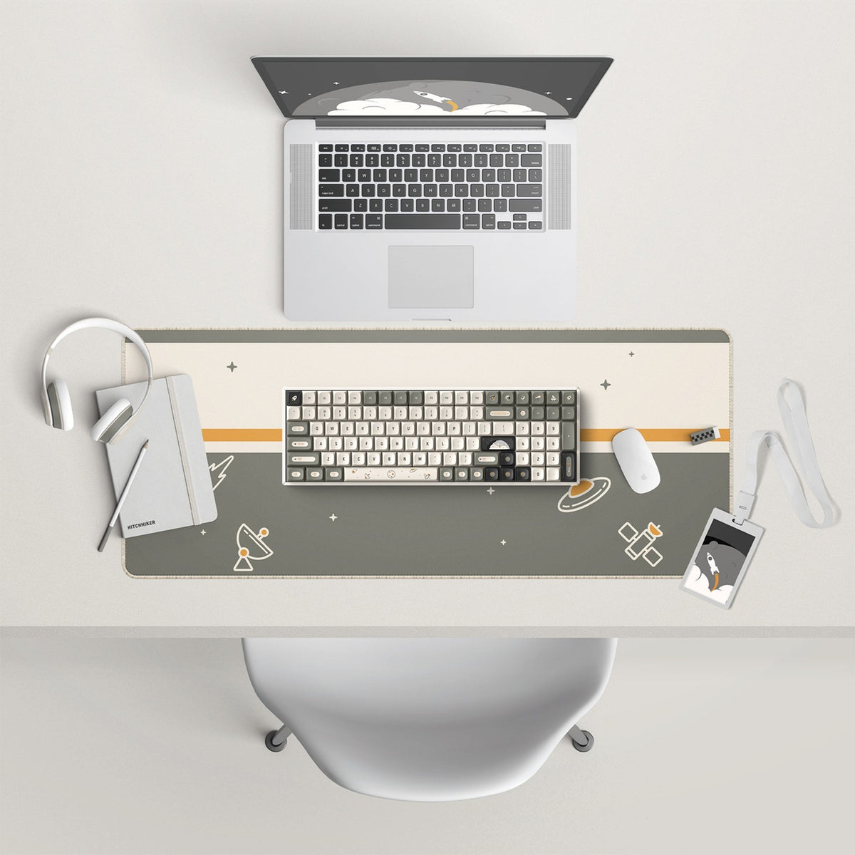 Bezprzewodowa klawiatura mechaniczna Iqunix F97 hitchhiker (szara, układ amerykański (qwerty), wiśniowy mx brązowy, 96%, diody rgb, hot-swap, pbt, 2,4 ghz | bluetooth 5.1 | usb-c)