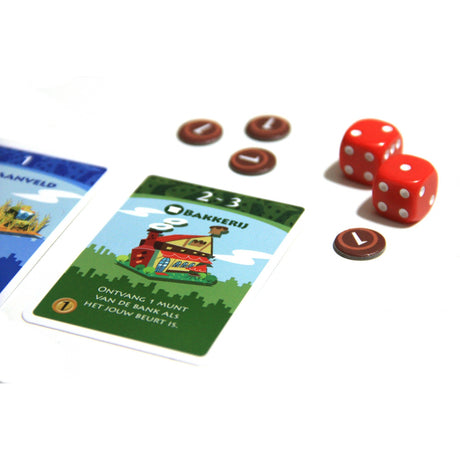 Gra w kości White Goblin Machi Koro (holenderski, 2 - 5 graczy, 40 minut, od 7 lat)