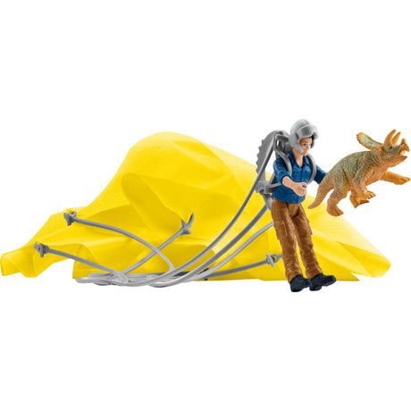 Dinozaur Schleich - oddział ratunkowy spadochronowy Dino - zabawki dla dzieci dla chłopców i dziewcząt - od 4 do 12 lat 41471