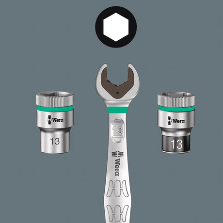 Wera 9608 cap pasek magnetyczny b impaktor imperial 1 klucz nasadowy (czarny zielony, 9 sztuk)
