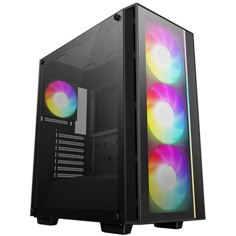 Obudowa Midi Tower Deepcool Matrexx 55 V4 C (czarna | 1x USB-A | 1x USB-C | RGB | Okno)