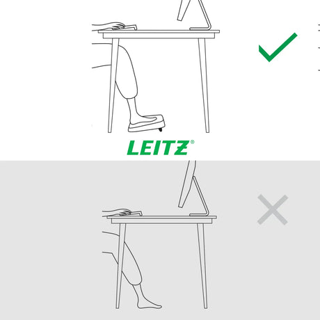 Regulowany podnóżek do biurka Leitz ergo (czarny)