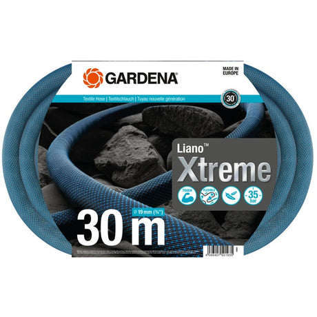 Wąż tekstylny Gardena liano xtreme 19 mm (3 4”), 30 m (ciemnoszary pomarańczowy)