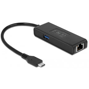 Delock Adapter USB-C do 2.5 Gigabit LAN z żeńskim złączem USB-A (czarny)