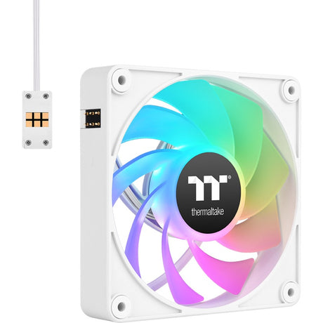 Thermaltake ct120 ex Reverse argb Sync wentylator chłodzący komputer śnieg (pakiet 3 wentylatorów) wentylatory do obudowy (białe, 3 sztuki, 120 x 120 x 25 mm, pwm)